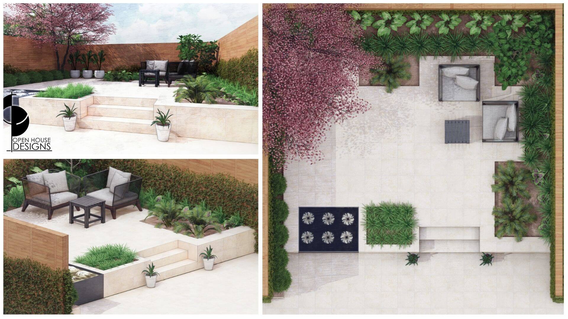 Modern Outdoor living spaces - Backyard Landscape design