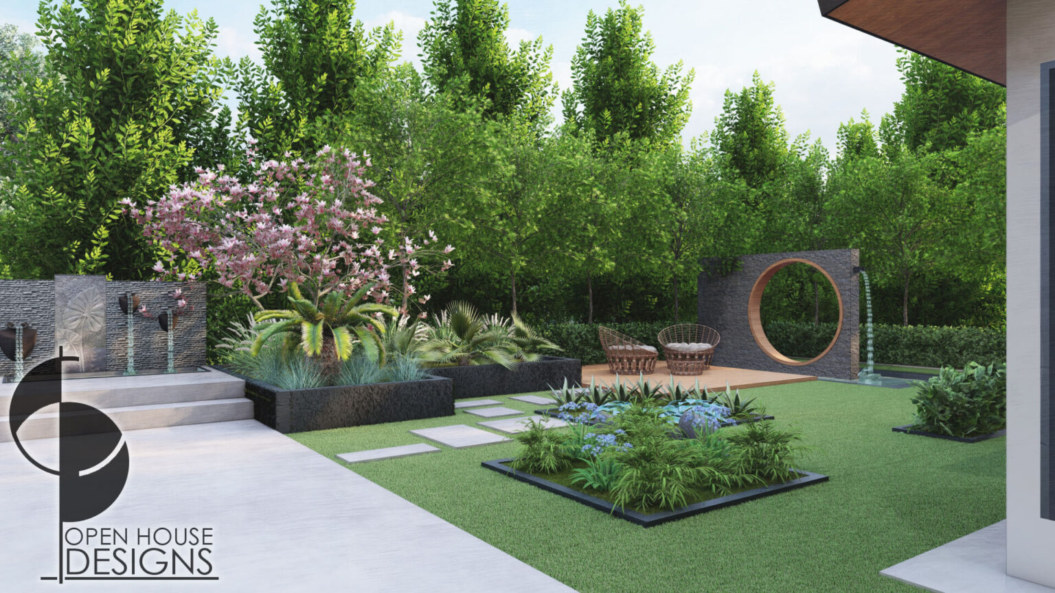 Backyard Rebuild - Contemporary Landscape Design Ideas