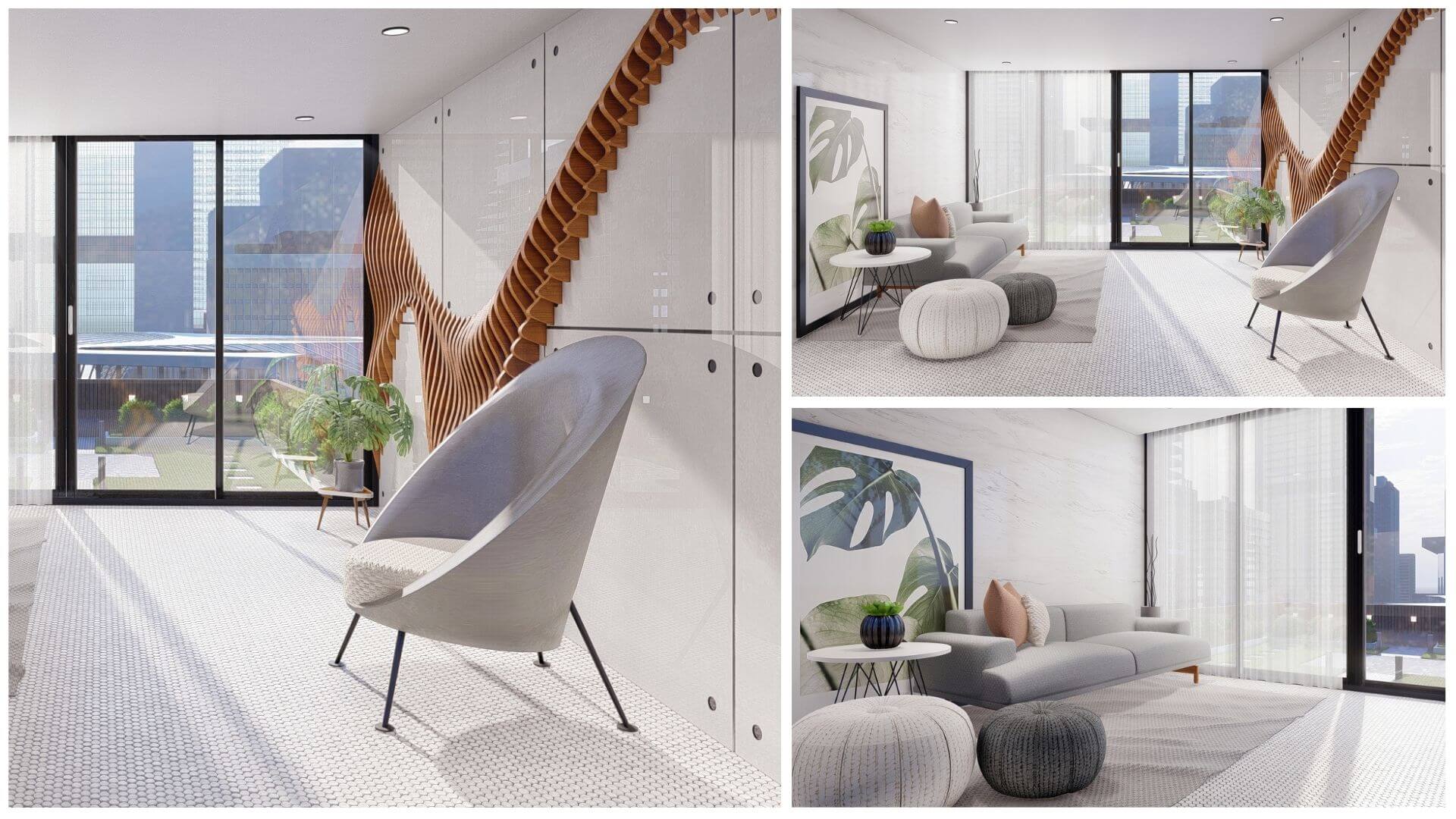 Parametric Wall Design run across the living room