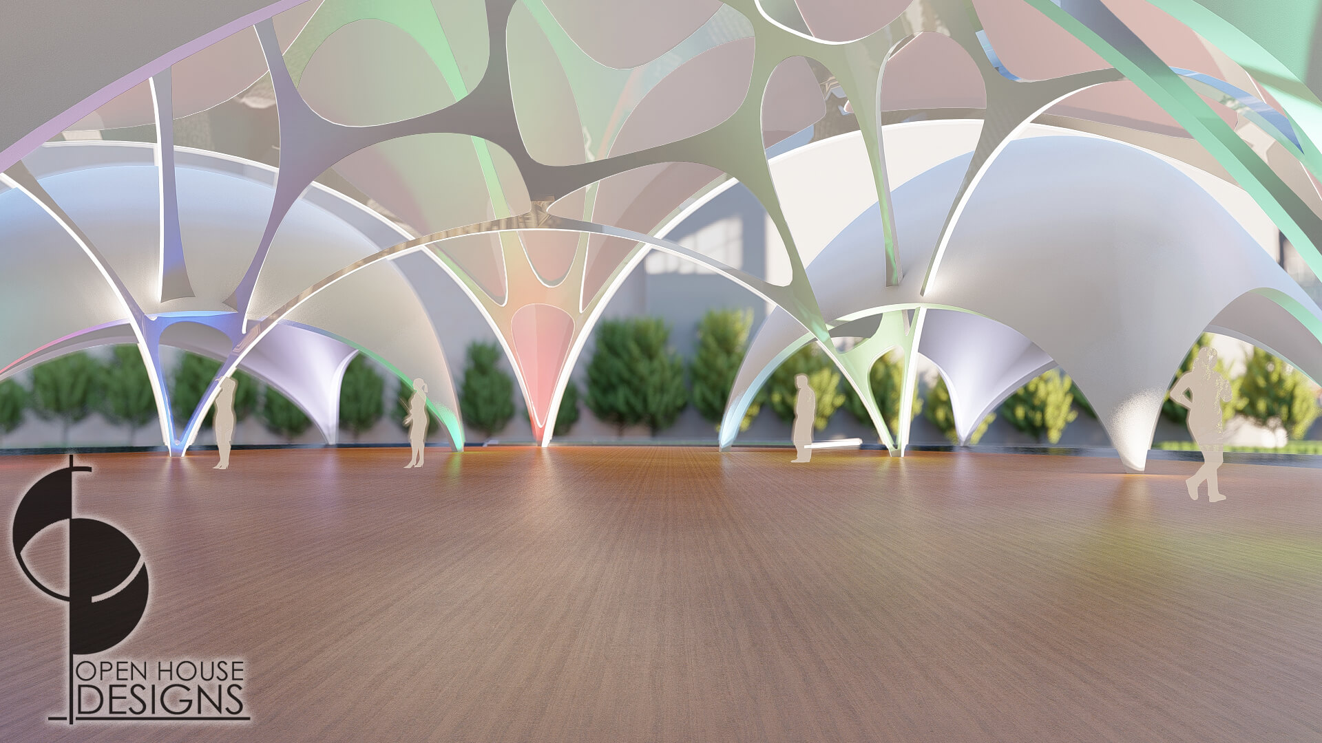 Parametric Concept Pavilion with amazing lighting - OpenHouseDesigns