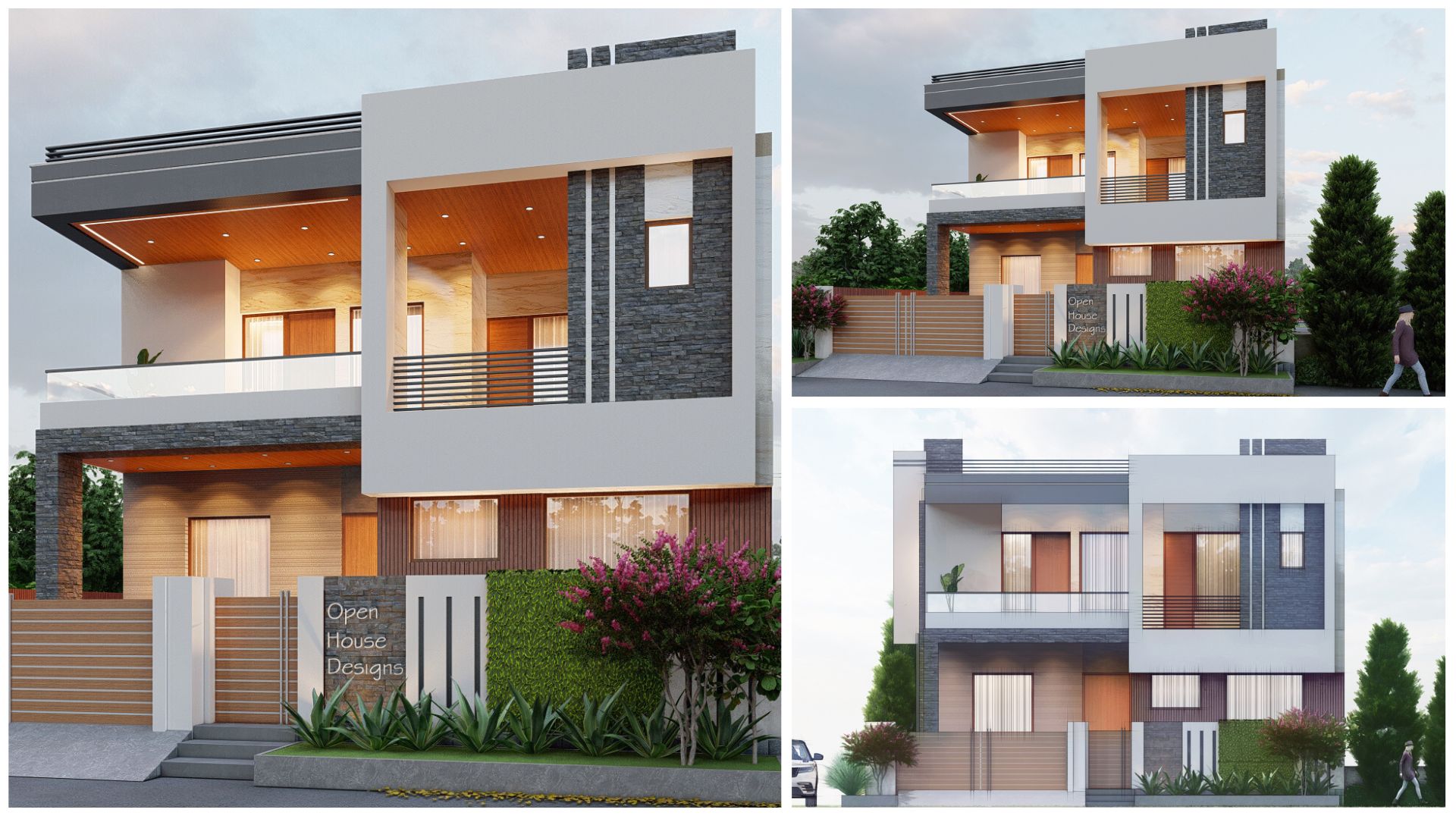 G+1 Elevation Design by Open House Designs - OpenHouseDesigns