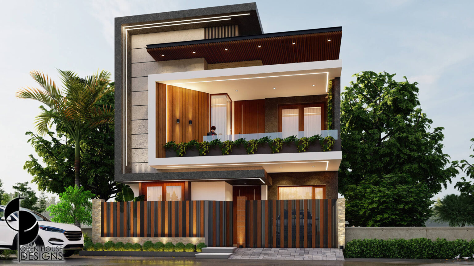 1. Contemporary Elevation design for small home