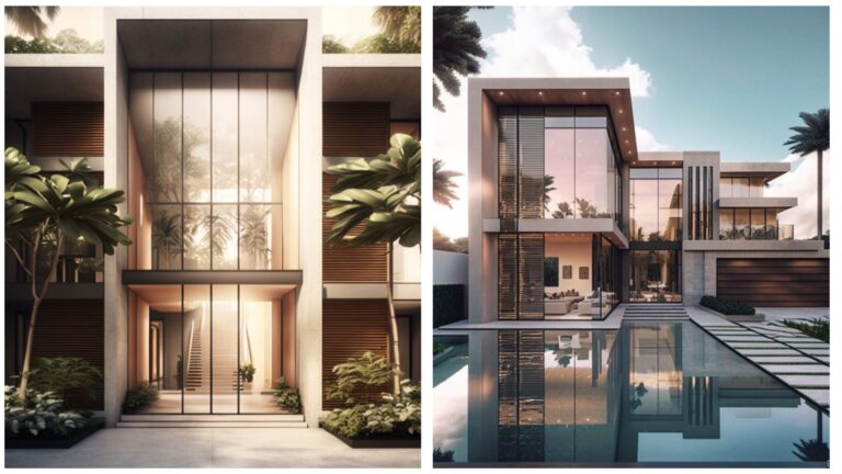 10 Contemporary Elevation Design by Open House Designs - OpenHouseDesigns